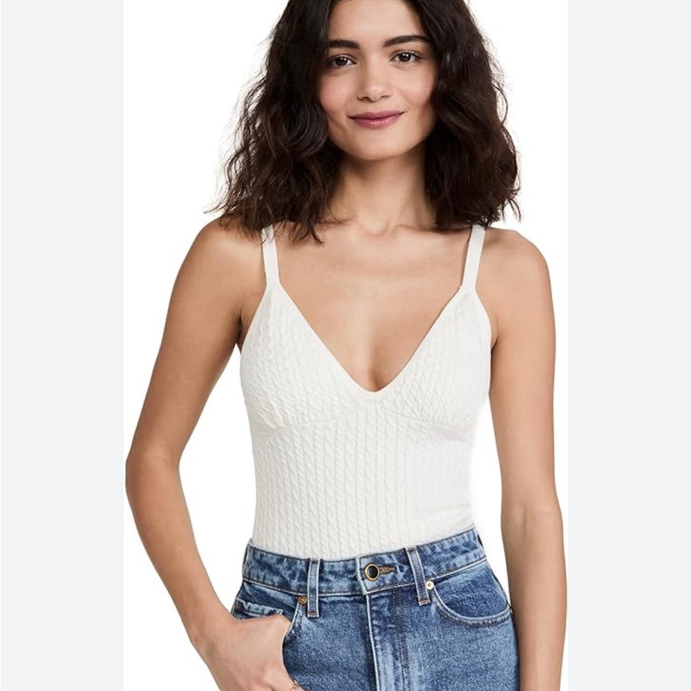 Alice & Olivia Kenna Cable Sweater Tank Size XS in Off white